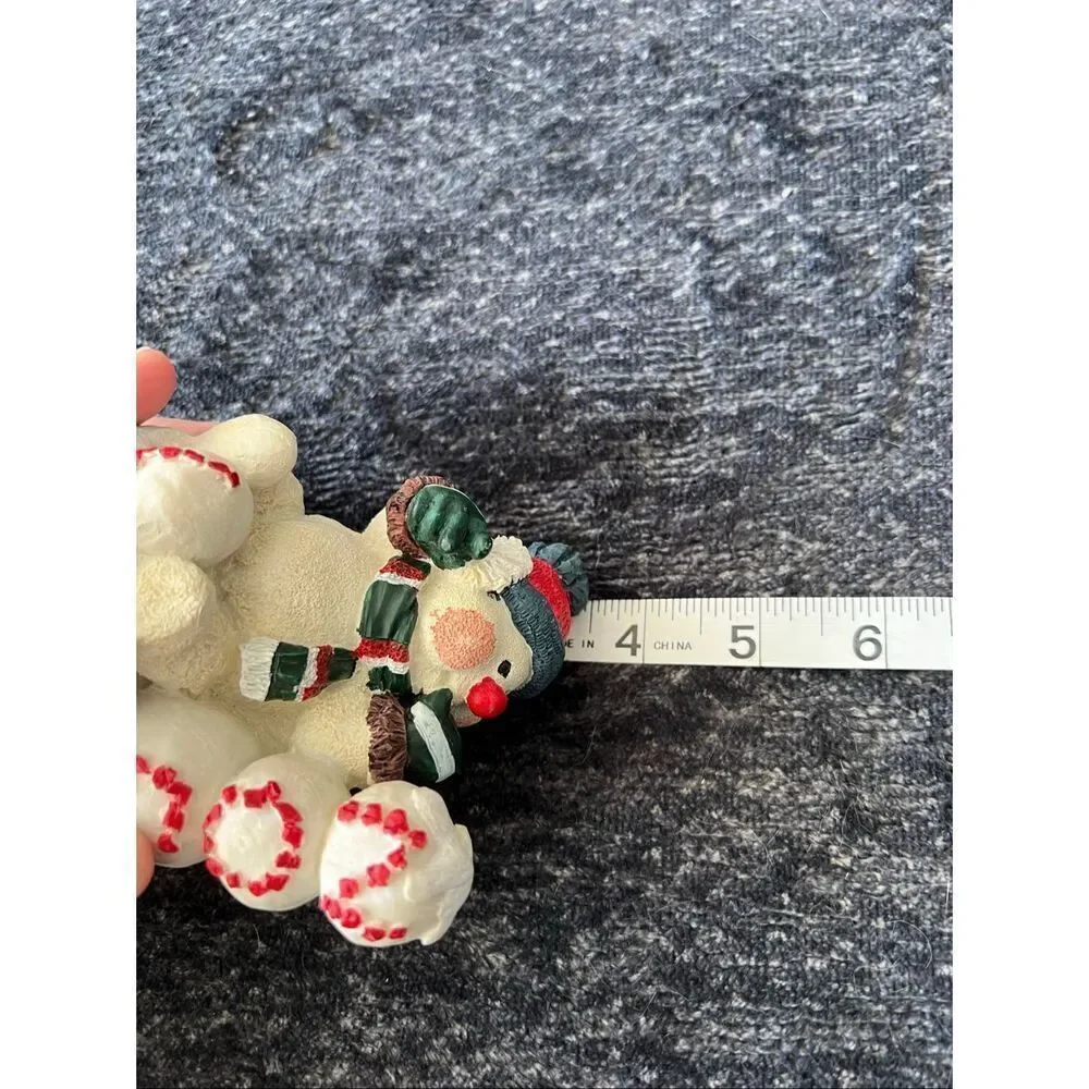Vintage Snowman Figurine with NOEL